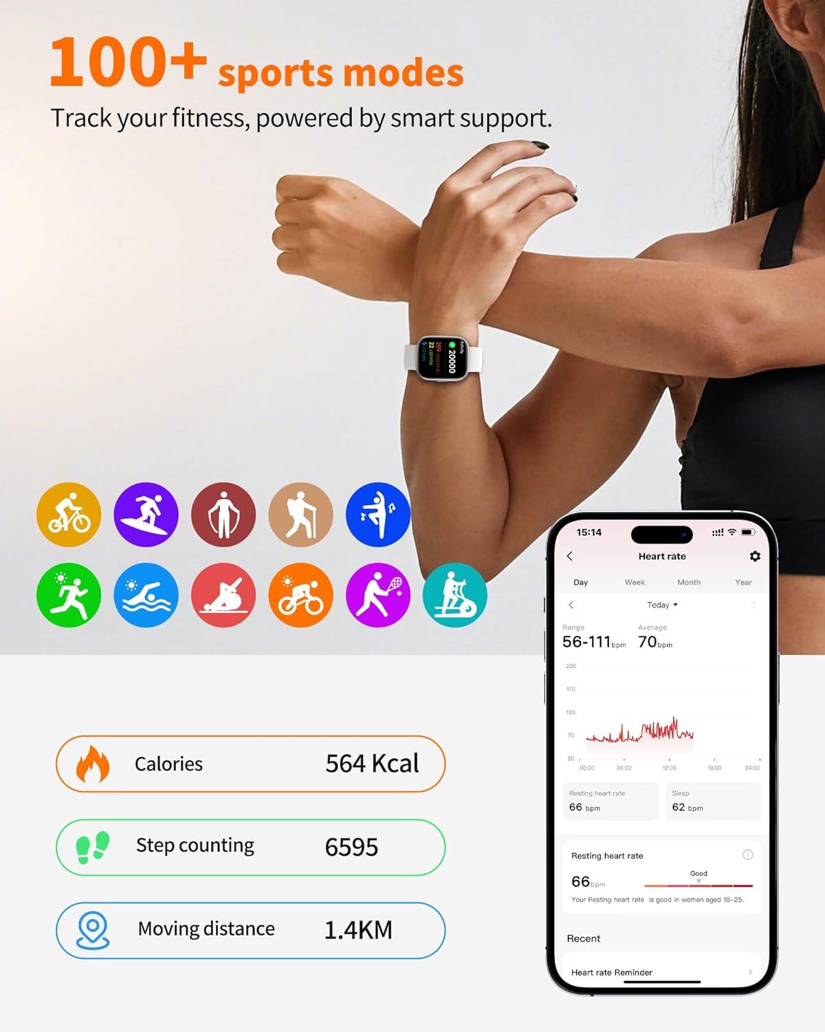 Smart Watch for Men Women, Bluetooth Calling,Compatible with Android & iOS