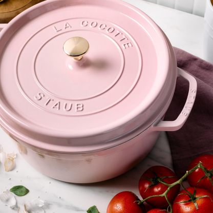 STAUB Cast Iron Dutch Oven Round Cocotte, Made in France