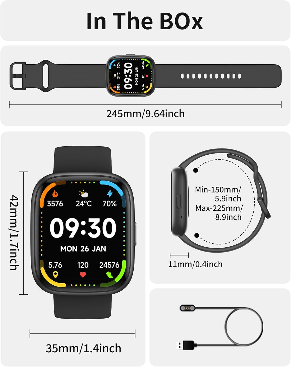 Smart Watch for Men Women, Bluetooth Calling,Compatible with Android & iOS