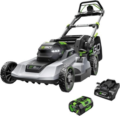 EGO Power+ Electric Lawn Mower, Self-Propelled Cordless with Touch Drive, Includes 56V 7.5Ah Battery and Rapid Charger – LM2125SP