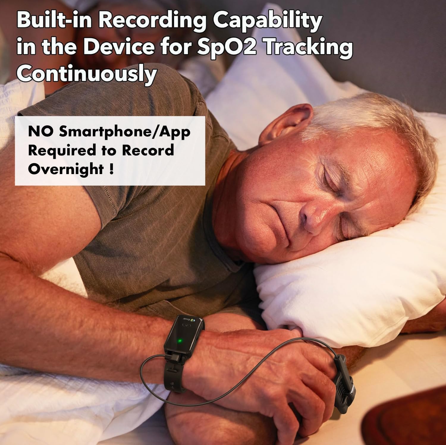 SleepO2 Wrist Recording Pulse Oximeter by EMAY