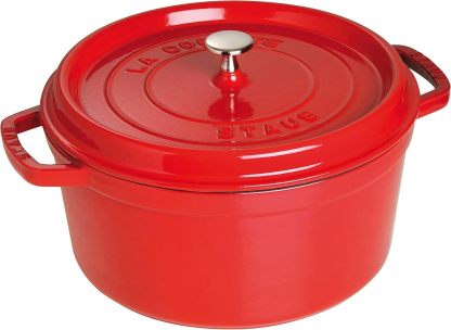 STAUB Cast Iron Dutch Oven Round Cocotte, Made in France