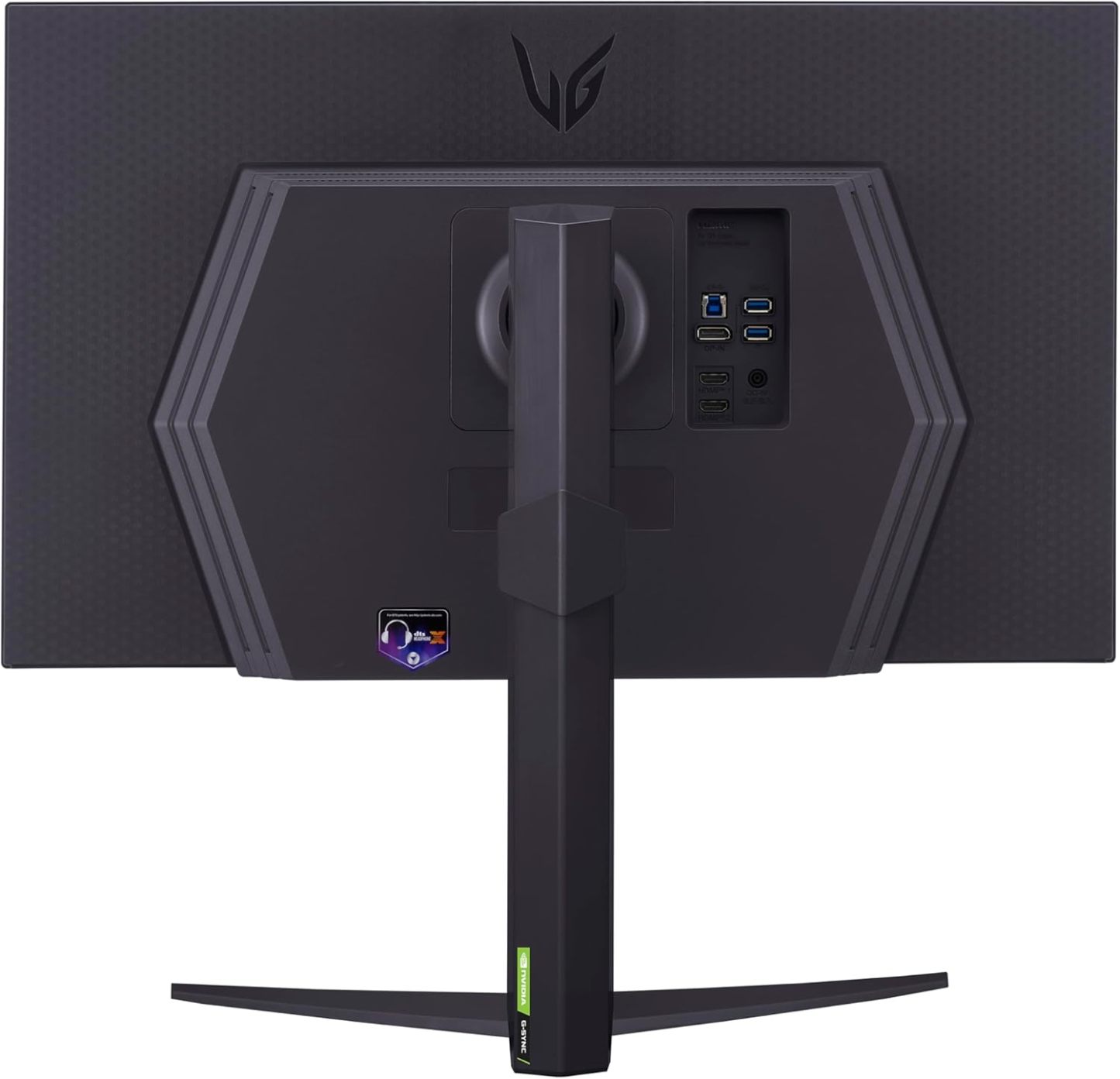 LG 27GR83Q-B 27-inch Ultragear QHD (2560x1440) IPS Gaming Monitor, 240Hz, 1ms, DisplayHDR 400, G-Sync AMD FreeSync Premium, HDMI 2.1 DisplayPort, 4-Pole HP Out DTS GP:X, Tilt/Height/Pivot Stand, Black