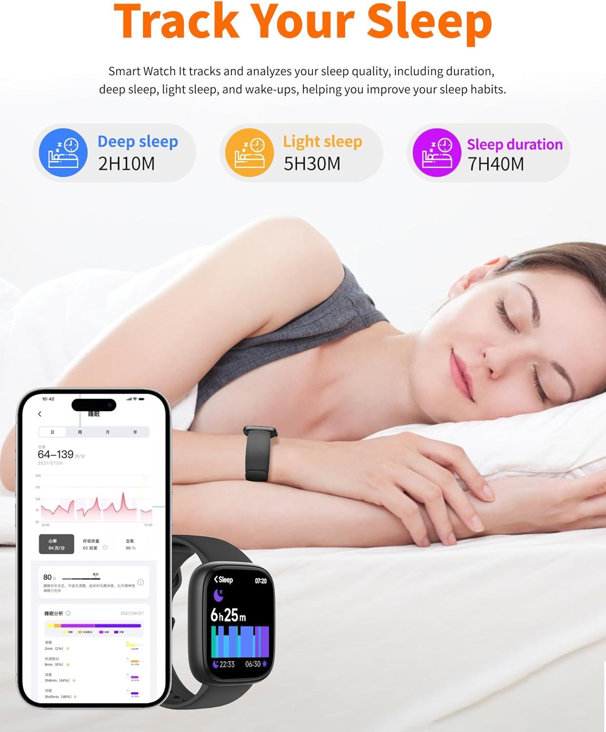 Smart Watch for Men Women, Bluetooth Calling,Compatible with Android & iOS