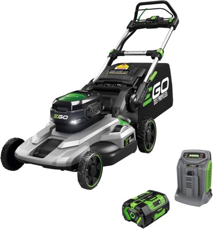 EGO Power+ Electric Lawn Mower, Self-Propelled Cordless with Touch Drive, Includes 56V 7.5Ah Battery and Rapid Charger – LM2125SP