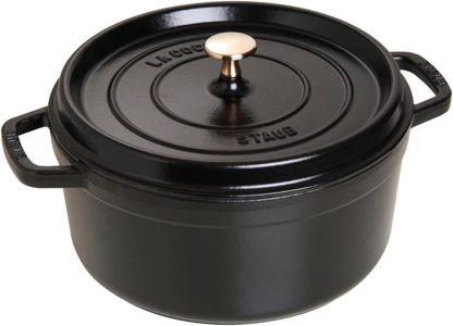STAUB Cast Iron Dutch Oven Round Cocotte, Made in France