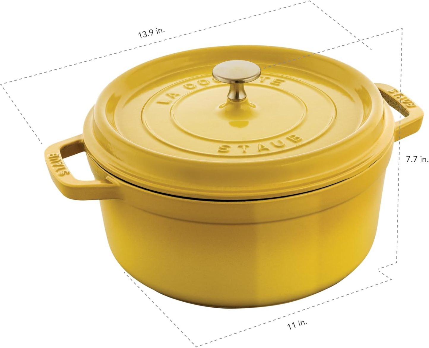 STAUB Cast Iron Dutch Oven Round Cocotte, Made in France