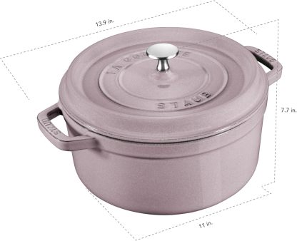 STAUB Cast Iron Dutch Oven Round Cocotte, Made in France