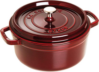 STAUB Cast Iron Dutch Oven Round Cocotte, Made in France