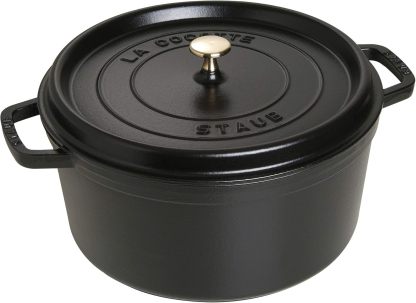 STAUB Cast Iron Dutch Oven Round Cocotte, Made in France