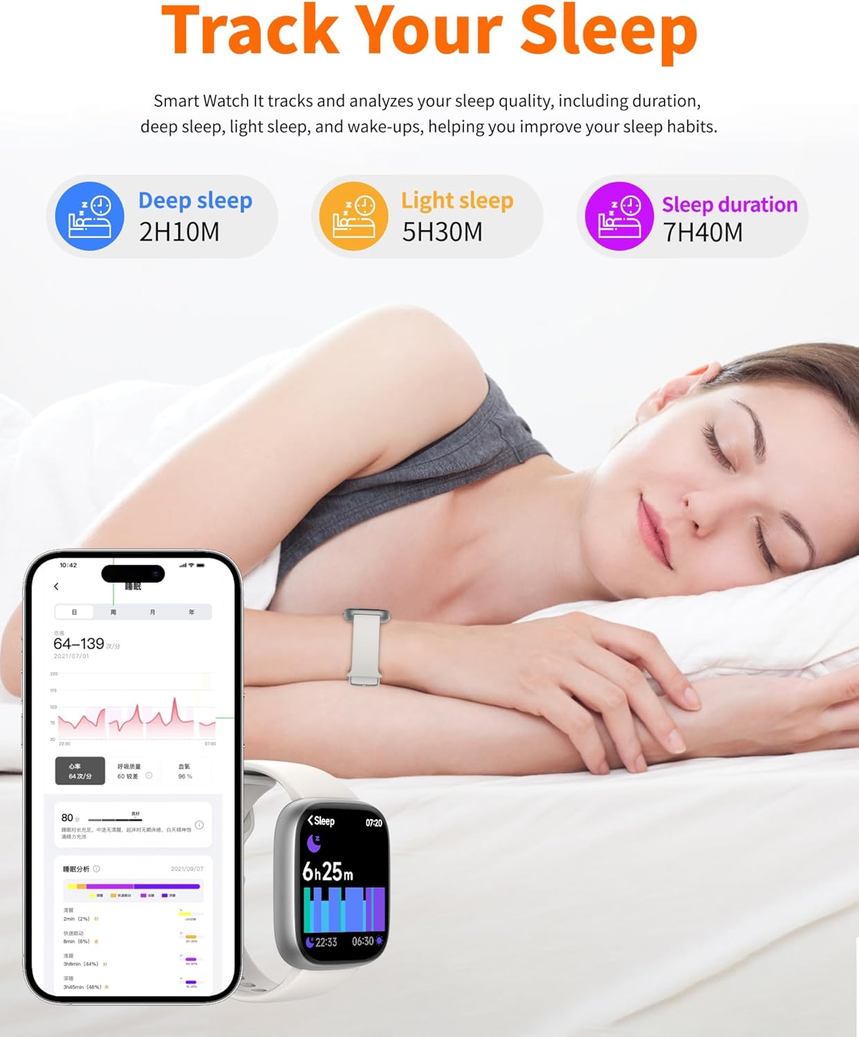 Smart Watch for Men Women, Bluetooth Calling,Compatible with Android & iOS