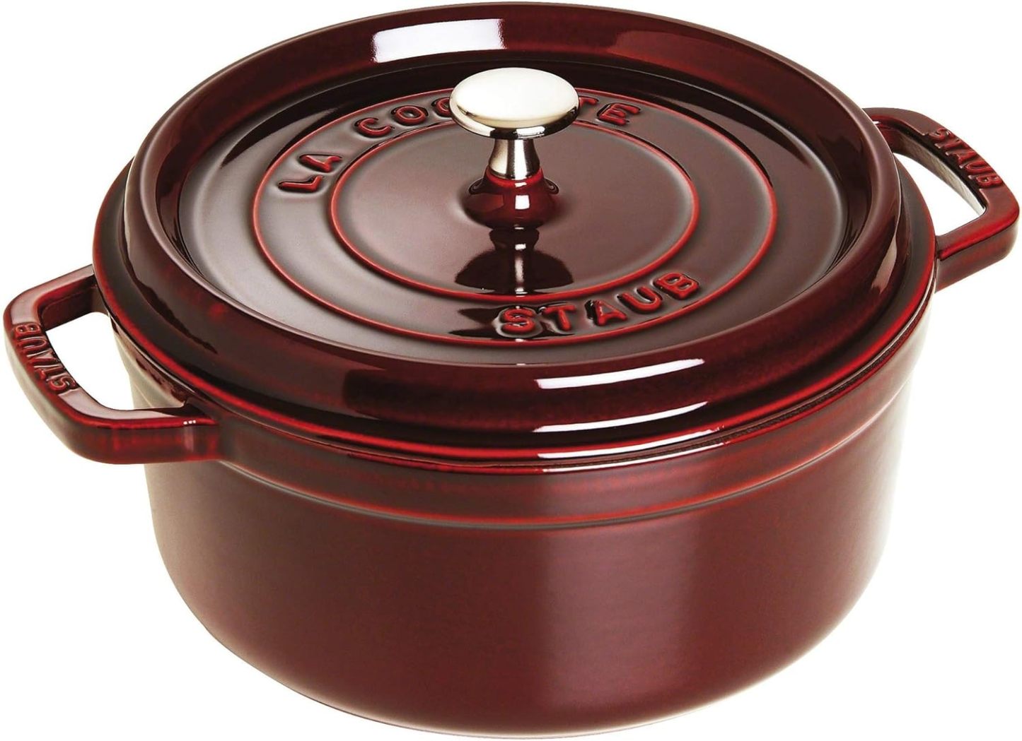 STAUB Cast Iron Dutch Oven Round Cocotte, Made in France