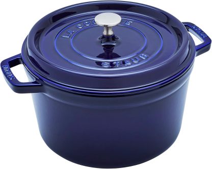 STAUB Cast Iron Dutch Oven Round Cocotte, Made in France
