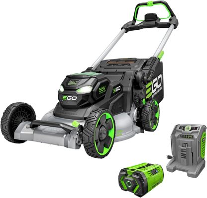 EGO Power+ Electric Lawn Mower, Self-Propelled Cordless with Touch Drive, Includes 56V 7.5Ah Battery and Rapid Charger – LM2125SP