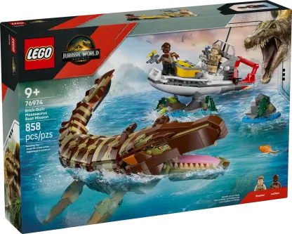 Brick-Built Mosasaurus Boat Mission