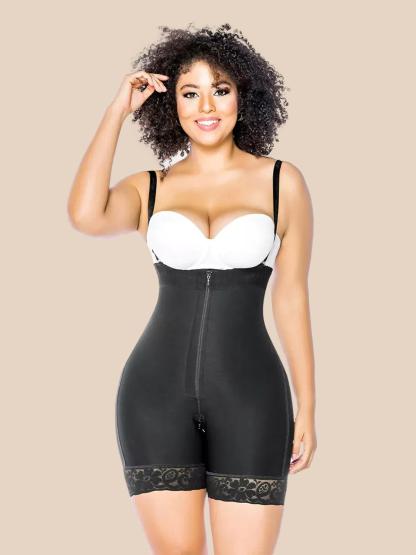 Fajas Colombianas Butt Lifter Shapewear Shorts Crotch with Zipper Ref 1008