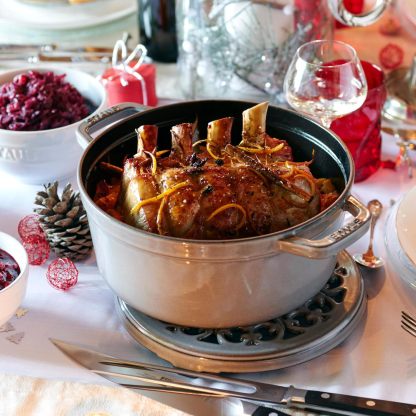 STAUB Cast Iron Dutch Oven Round Cocotte, Made in France