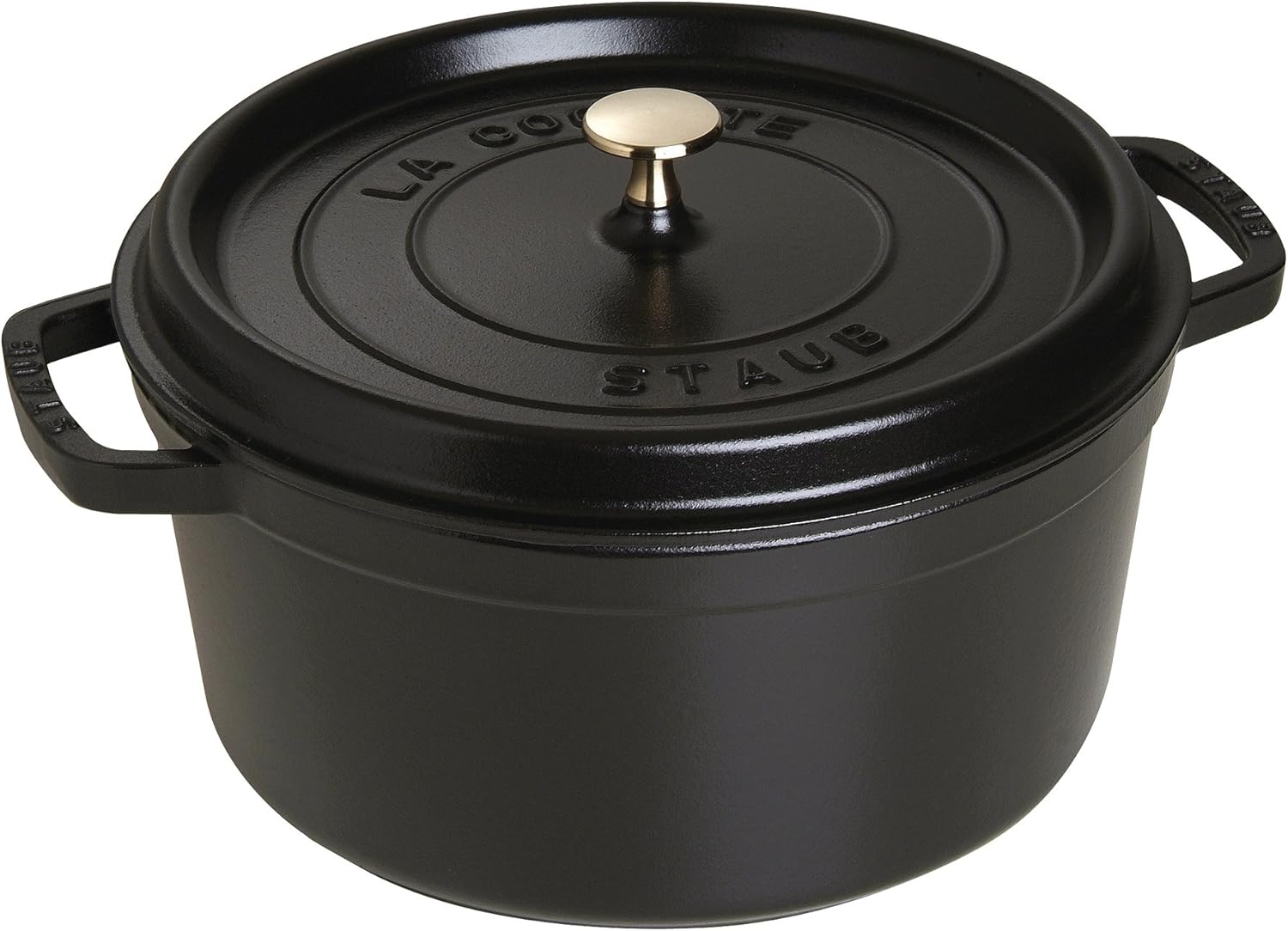 STAUB Cast Iron Dutch Oven Round Cocotte, Made in France