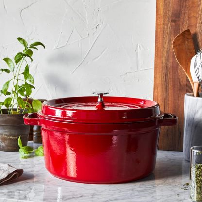 STAUB Cast Iron Dutch Oven Round Cocotte, Made in France
