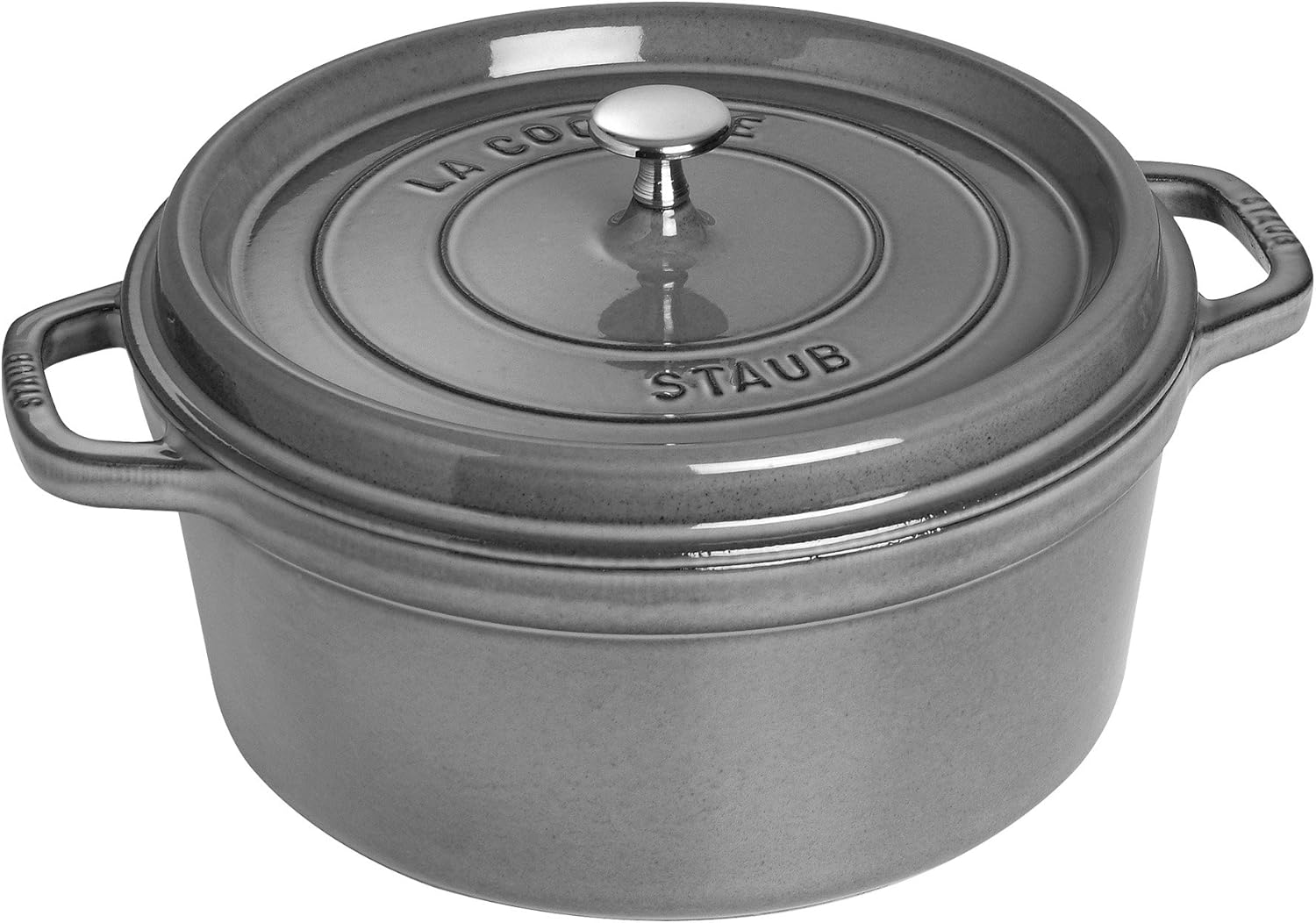 STAUB Cast Iron Dutch Oven Round Cocotte, Made in France
