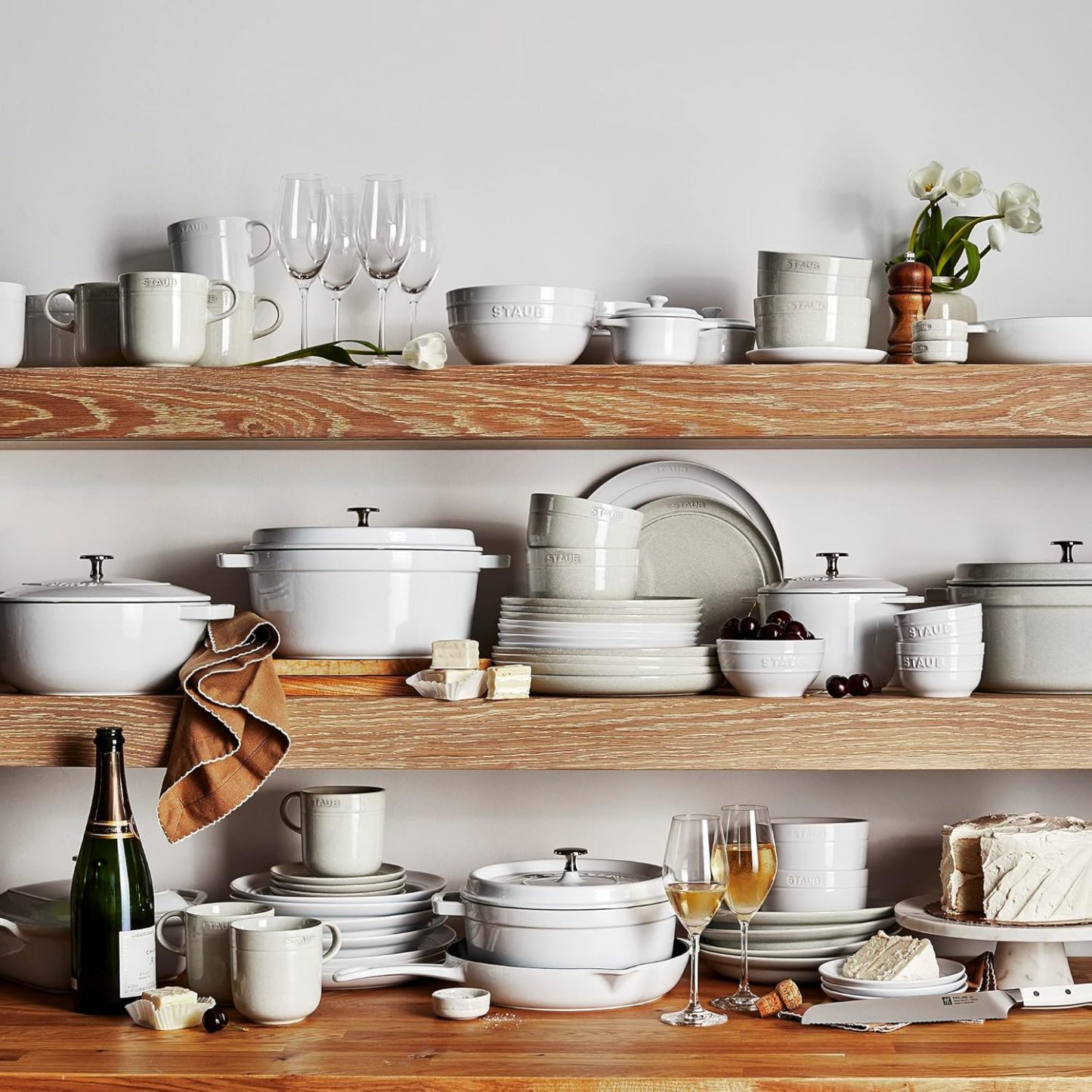 STAUB Cast Iron Dutch Oven Round Cocotte, Made in France