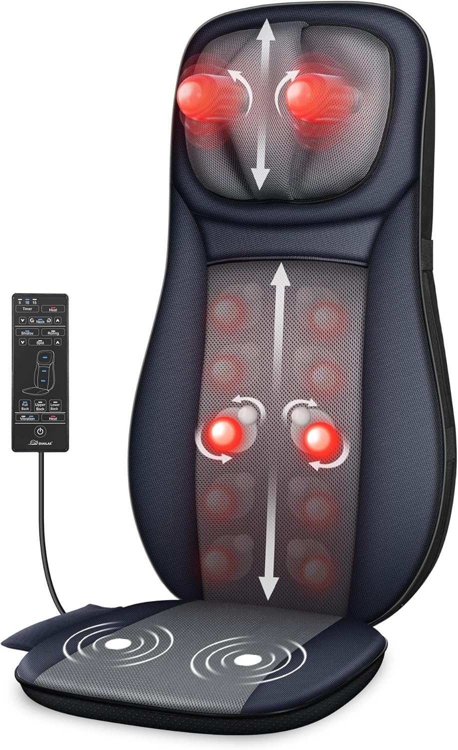 , Snailax shiatsu Neck & Back Massager with Heat
