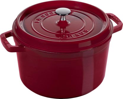 STAUB Cast Iron Dutch Oven Round Cocotte, Made in France
