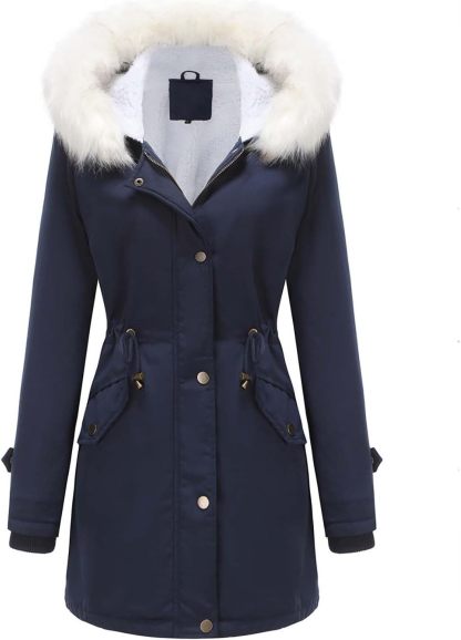 Winter Long Sleeve Parka Jackets - Women's