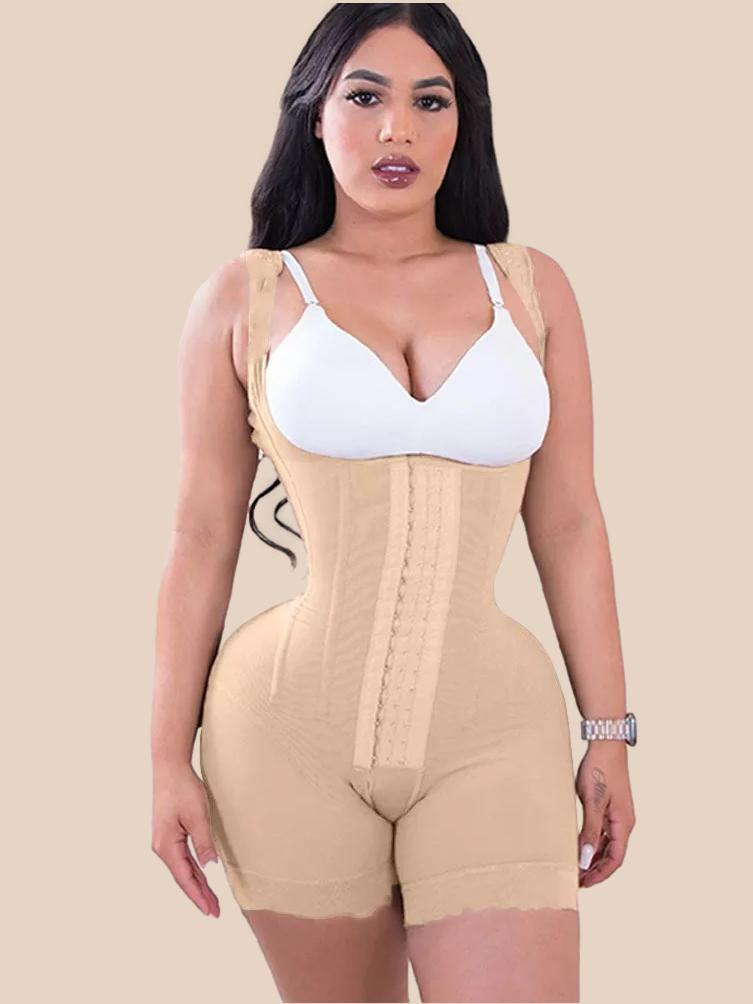 High Double Compression Garment Hook And Eye Closure  Adjustable Bodysuit Rf10052