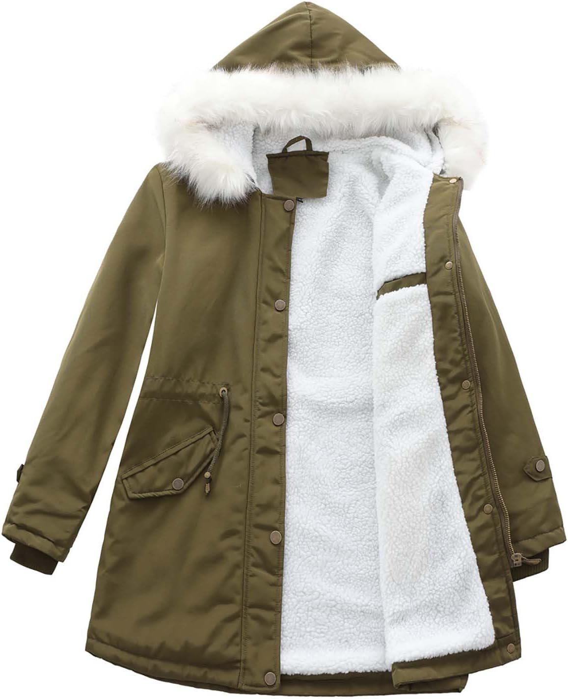 Winter Long Sleeve Parka Jackets - Women's