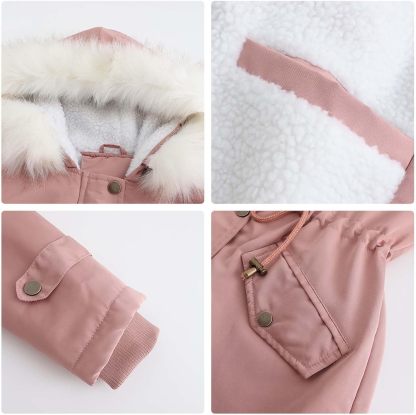 Winter Long Sleeve Parka Jackets - Women's