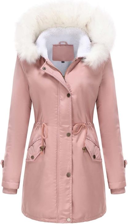 Winter Long Sleeve Parka Jackets - Women's