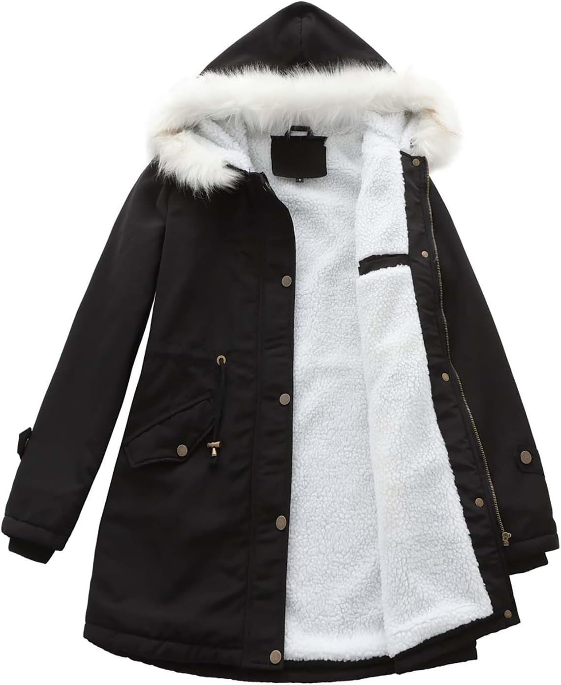 Winter Long Sleeve Parka Jackets - Women's