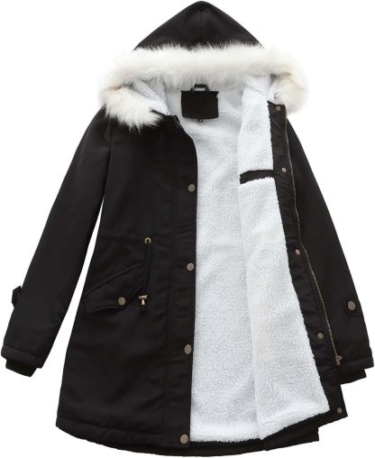 Winter Long Sleeve Parka Jackets - Women's
