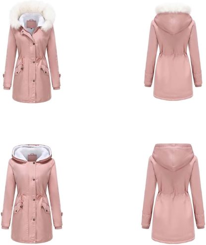 Winter Long Sleeve Parka Jackets - Women's