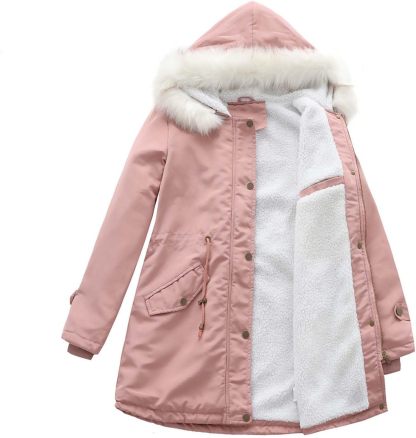Winter Long Sleeve Parka Jackets - Women's