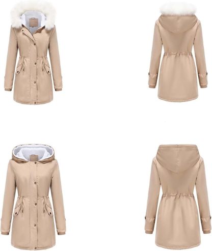 Winter Long Sleeve Parka Jackets - Women's