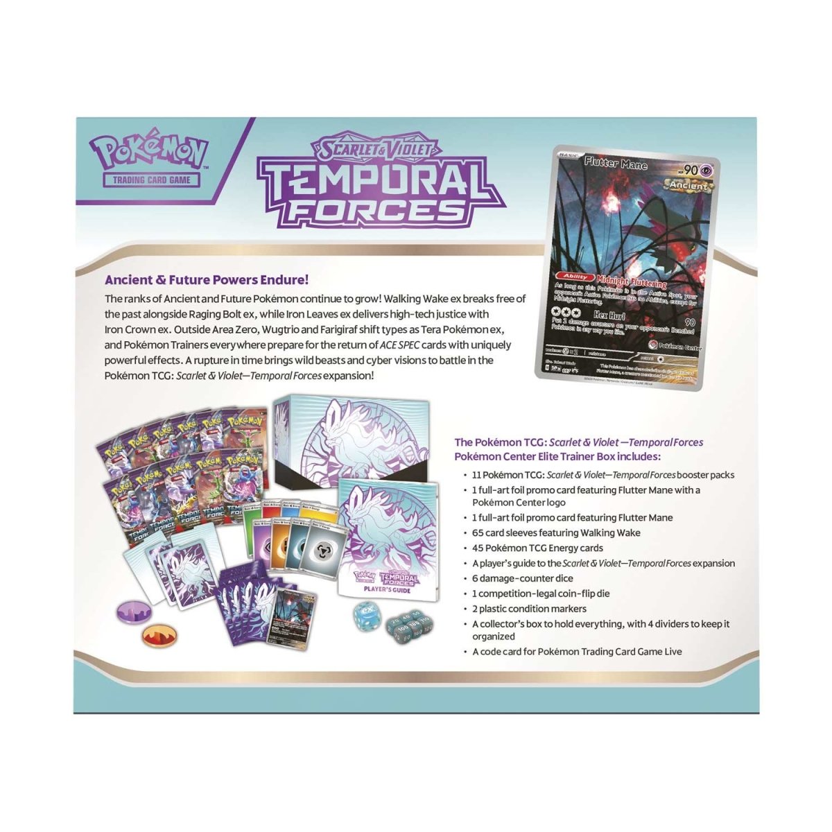 Pokémon TCG: Scarlet & Violet-Temporal Forces Pokémon Center Elite Trainer Box (Walking Wake)