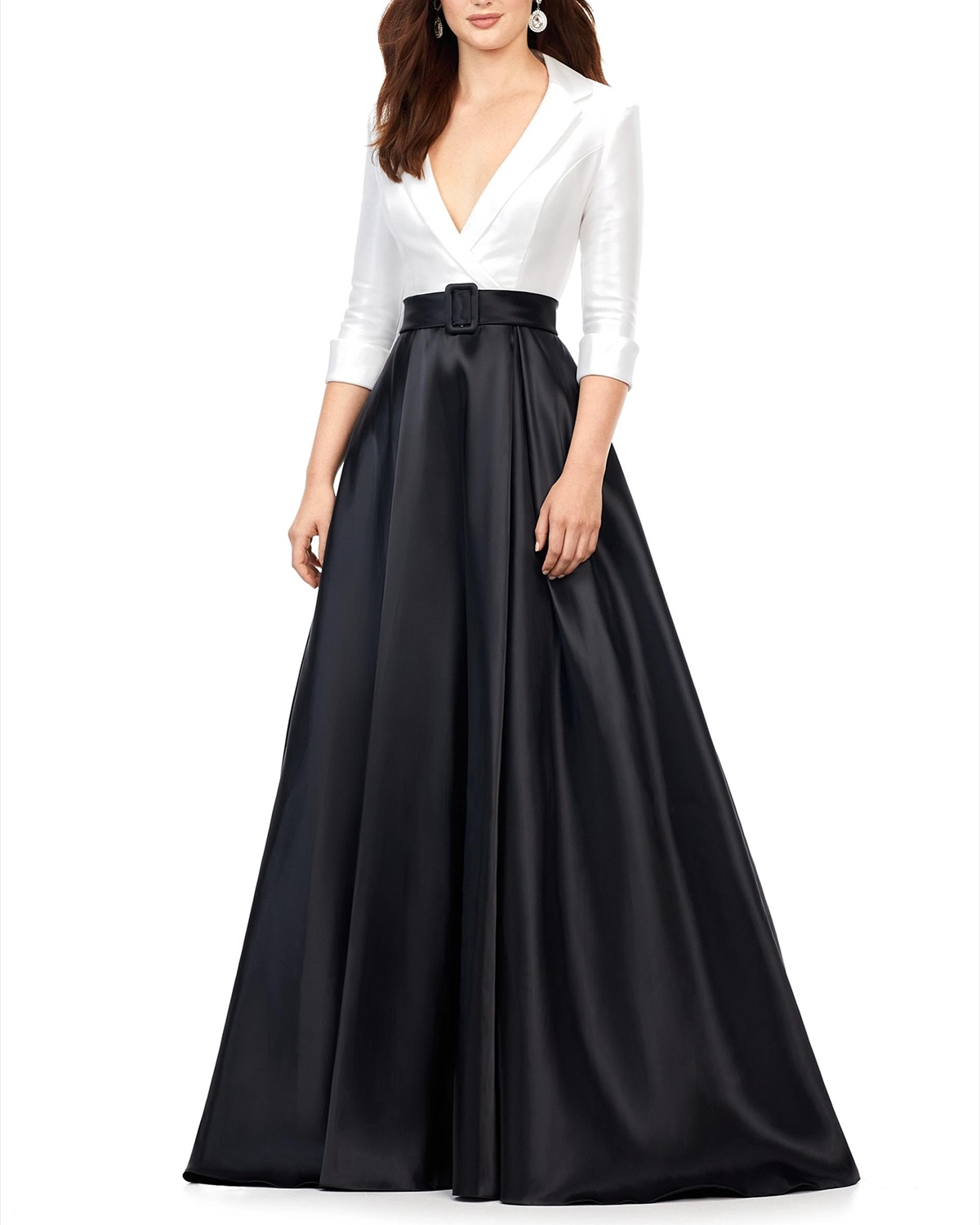 Women's V-neck Satin Elegant Dress