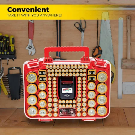 Battery Daddy Smart - Battery Organizer Storage Case With Tester