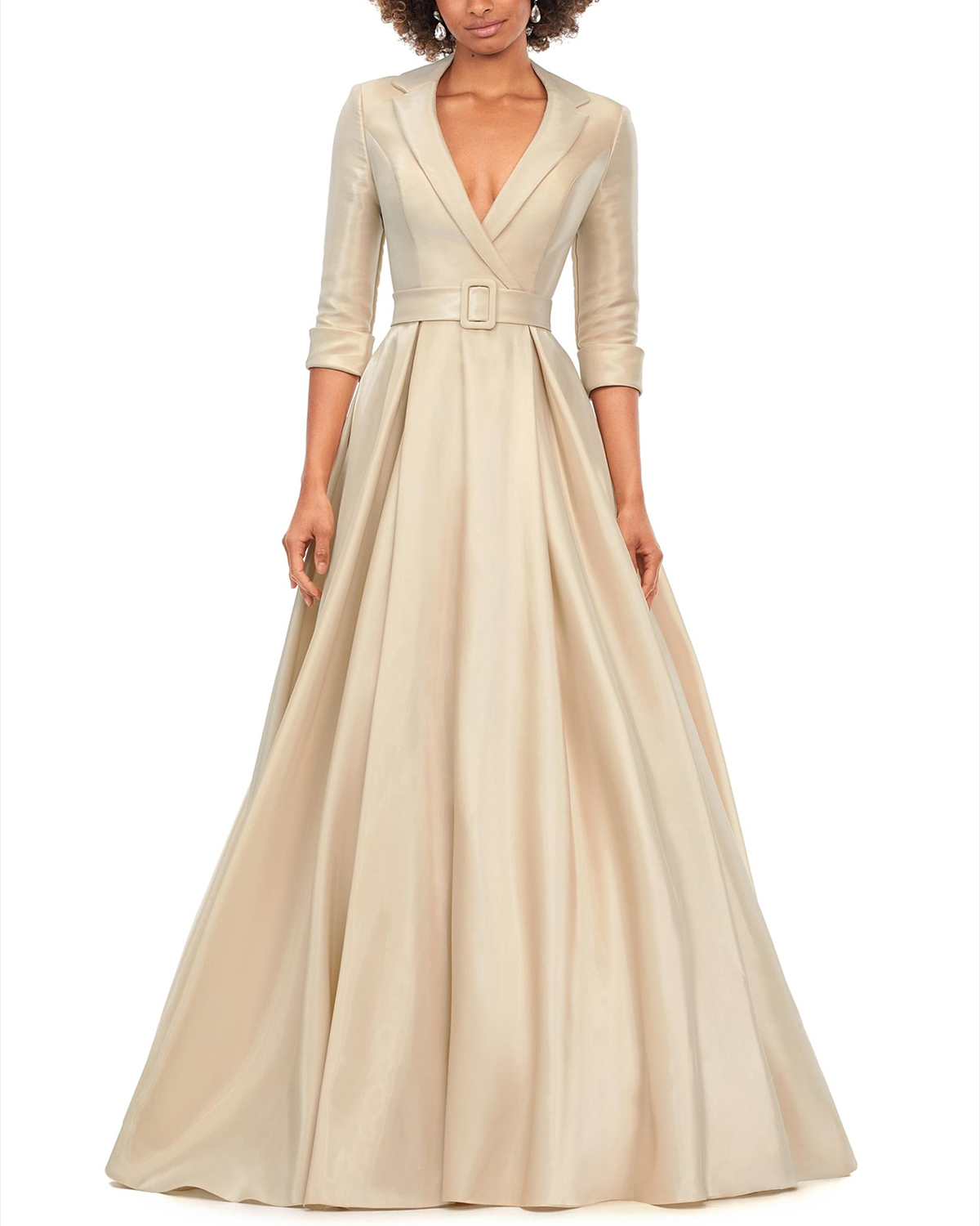 Women's V-neck Satin Elegant Dress