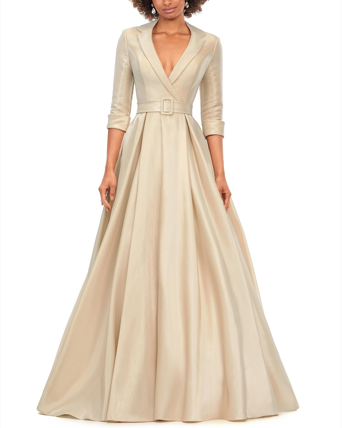 Women's V-neck Satin Elegant Dress