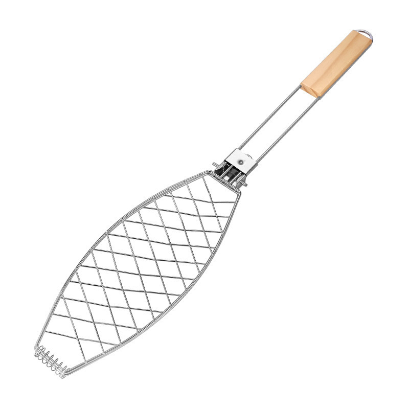 Grilled fish clip removable grilling net household multifunctional hamburger clip grilled fish clip anti-scalding barbecue clip