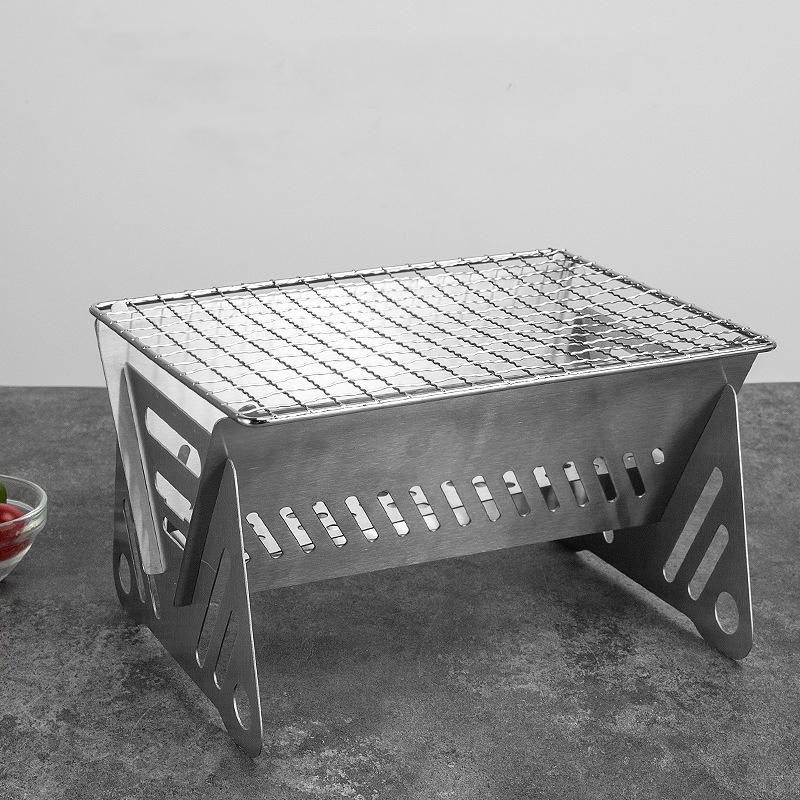 Stainless steel barbecue grill outdoor grill portable detachable small tool household barbecue grill charcoal stove