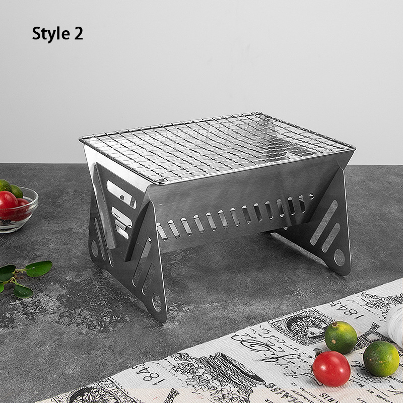 Stainless steel barbecue grill outdoor grill portable detachable small tool household barbecue grill charcoal stove