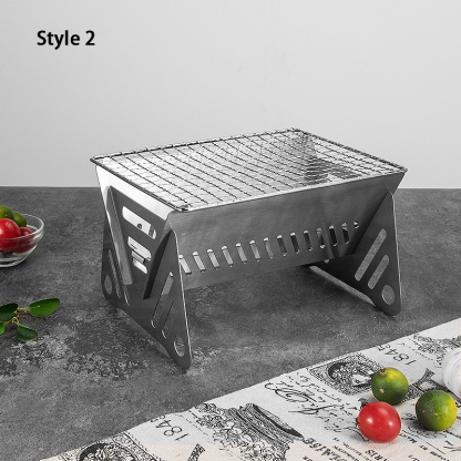 Stainless steel barbecue grill outdoor grill portable detachable small tool household barbecue grill charcoal stove