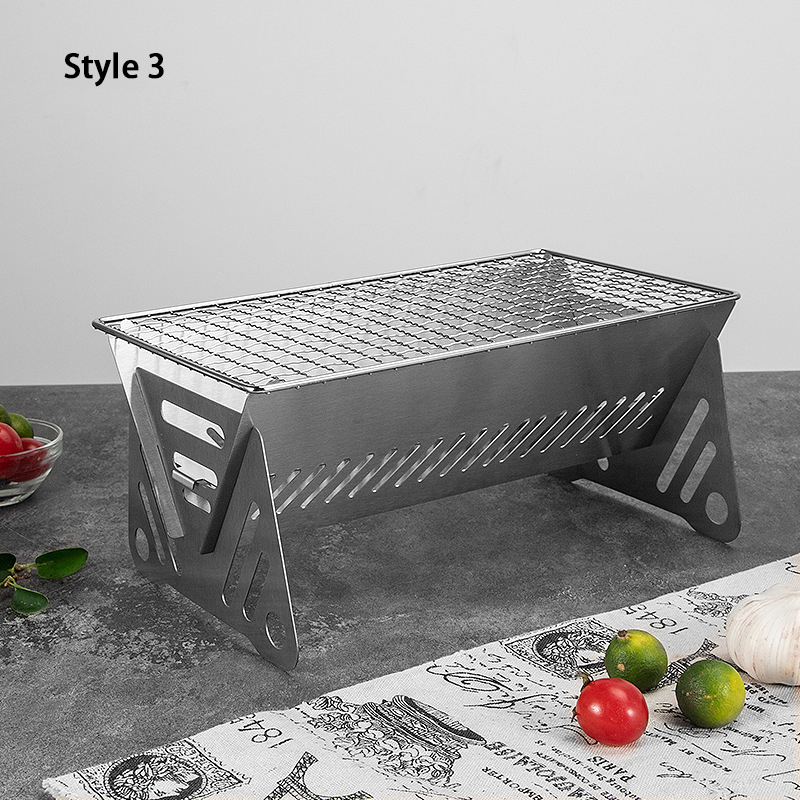 Stainless steel barbecue grill outdoor grill portable detachable small tool household barbecue grill charcoal stove