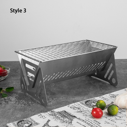 Stainless steel barbecue grill outdoor grill portable detachable small tool household barbecue grill charcoal stove