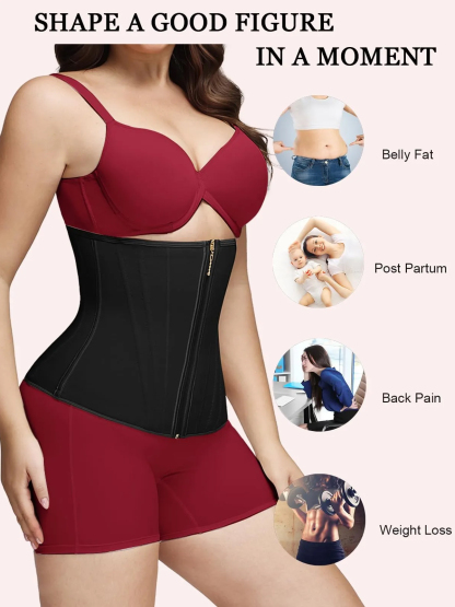 Women Waist Trainer with Zipper & Hooks Ref10060