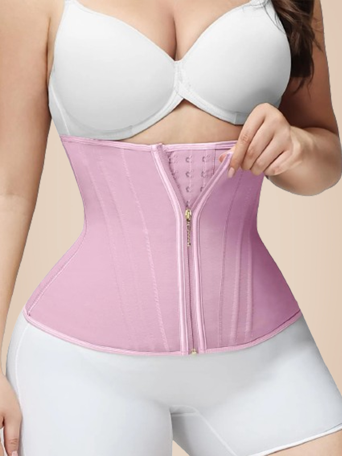 Women Waist Trainer with Zipper & Hooks Ref10060